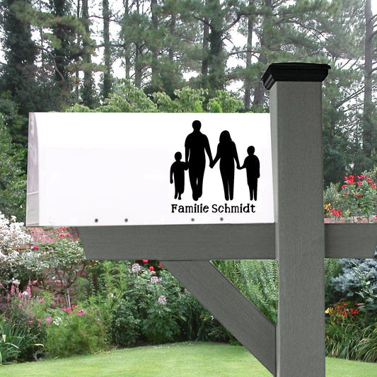 Briefkasten Aufkleber, Vinylaufklber, Familie, willkommen, Eingang, Türaufkleber