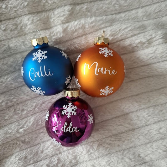 Weihnachtskugeln mit Name 6cm