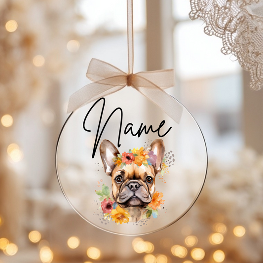 Weihnachtsbaumanhänger - französische Bulldogge
