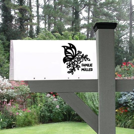 Briefkasten Aufkleber, Vinylaufklber, Familie, willkommen, Eingang, Türaufkleber
