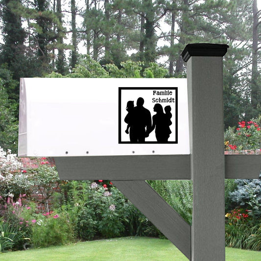Briefkasten Aufkleber, Vinylaufklber, Familie, willkommen, Eingang, Türaufkleber