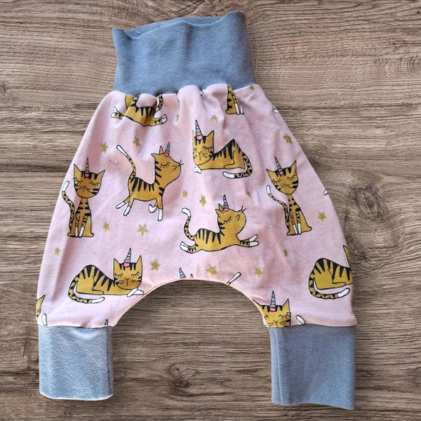 Pumphose Größe 56 Jersey, rosa Katzen