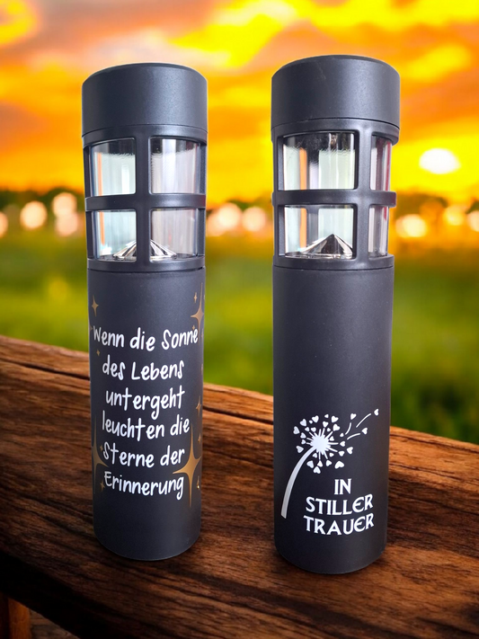 Grablicht solarbtrieben verschiedene Sprüche