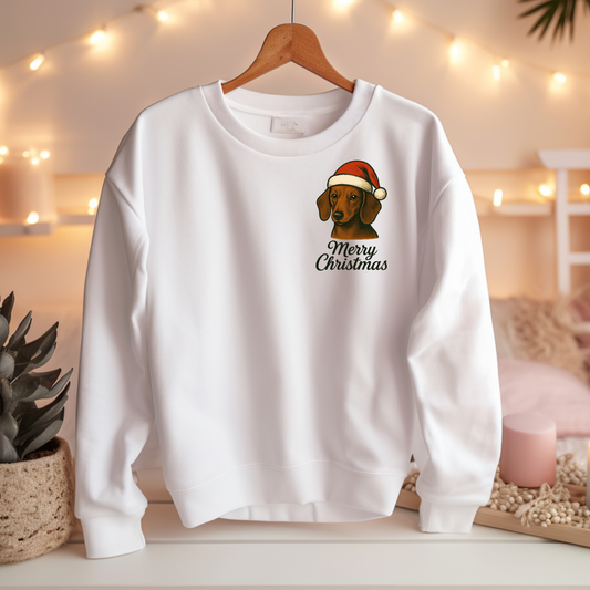 Dackel Merry Christmas - Weihnachts-Sweatshirt