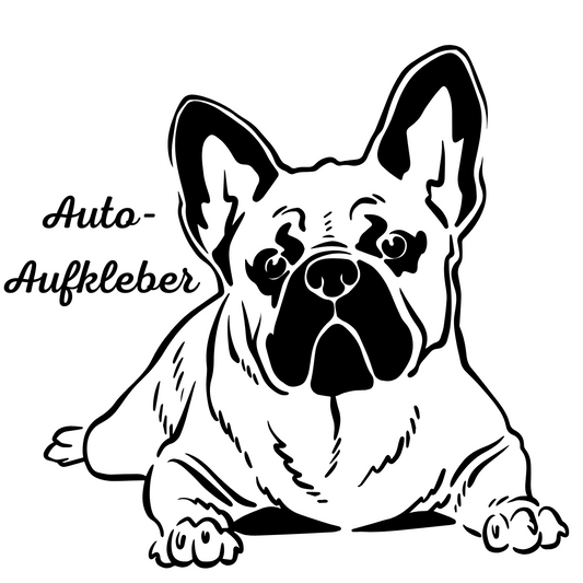 Französische Bulldogge Aufkleber - Autoauflkeber, Vinylaufklber