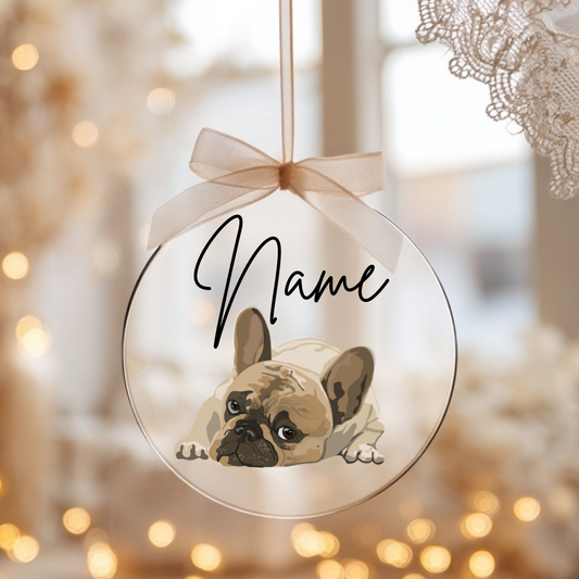 Weihnachtsbaumanhänger - französische Bulldogge