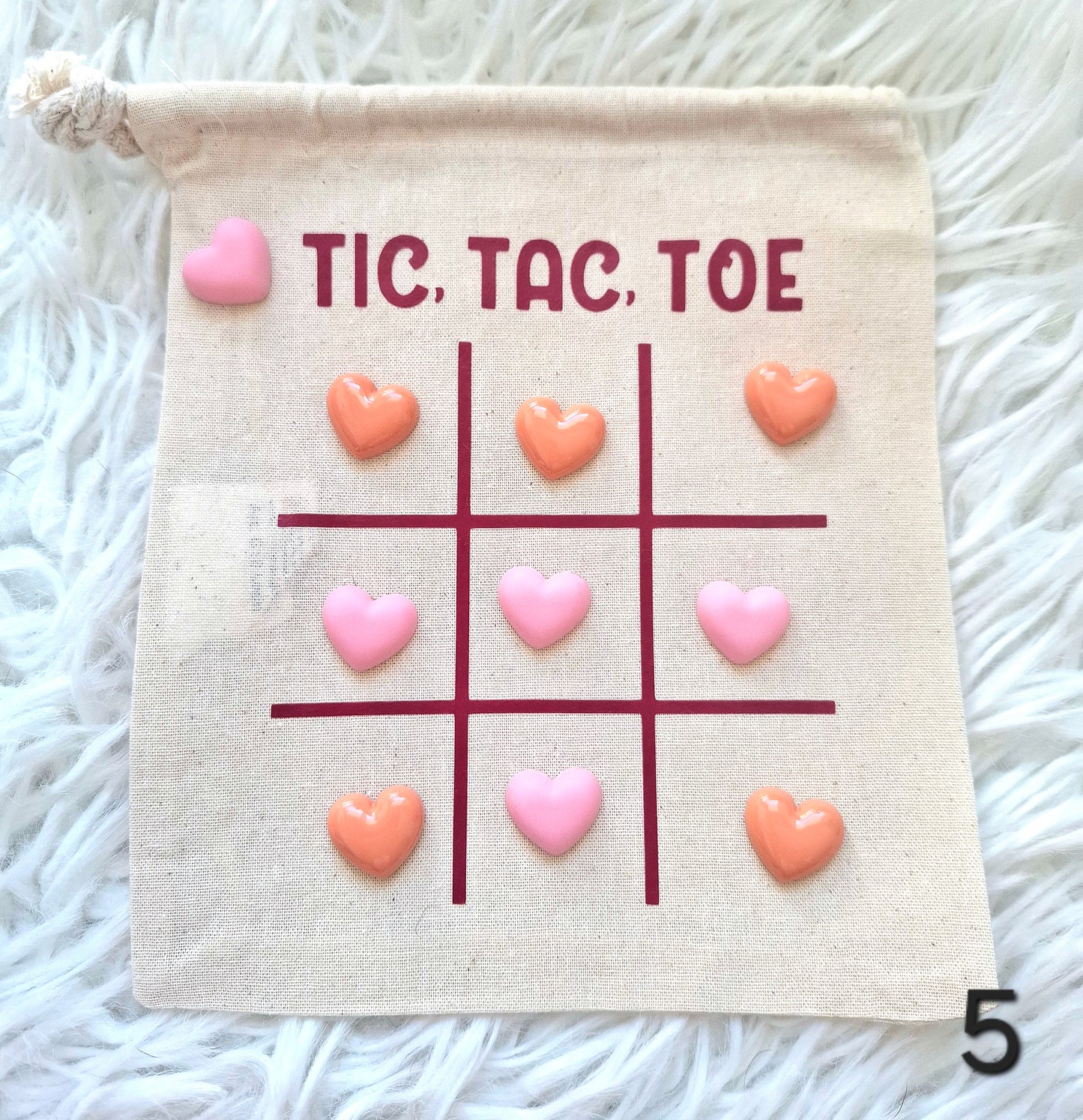 Tic Tac Toe to go im Stoffbeutel
