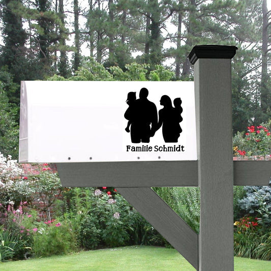 Briefkasten Aufkleber, Vinylaufklber, Familie, willkommen, Eingang, Türaufkleber