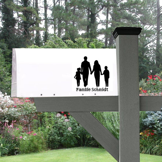 Briefkasten Aufkleber, Vinylaufklber, Familie, willkommen, Eingang, Türaufkleber